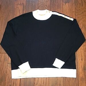 NWT Michael Kors black & bone colored sweater size XL